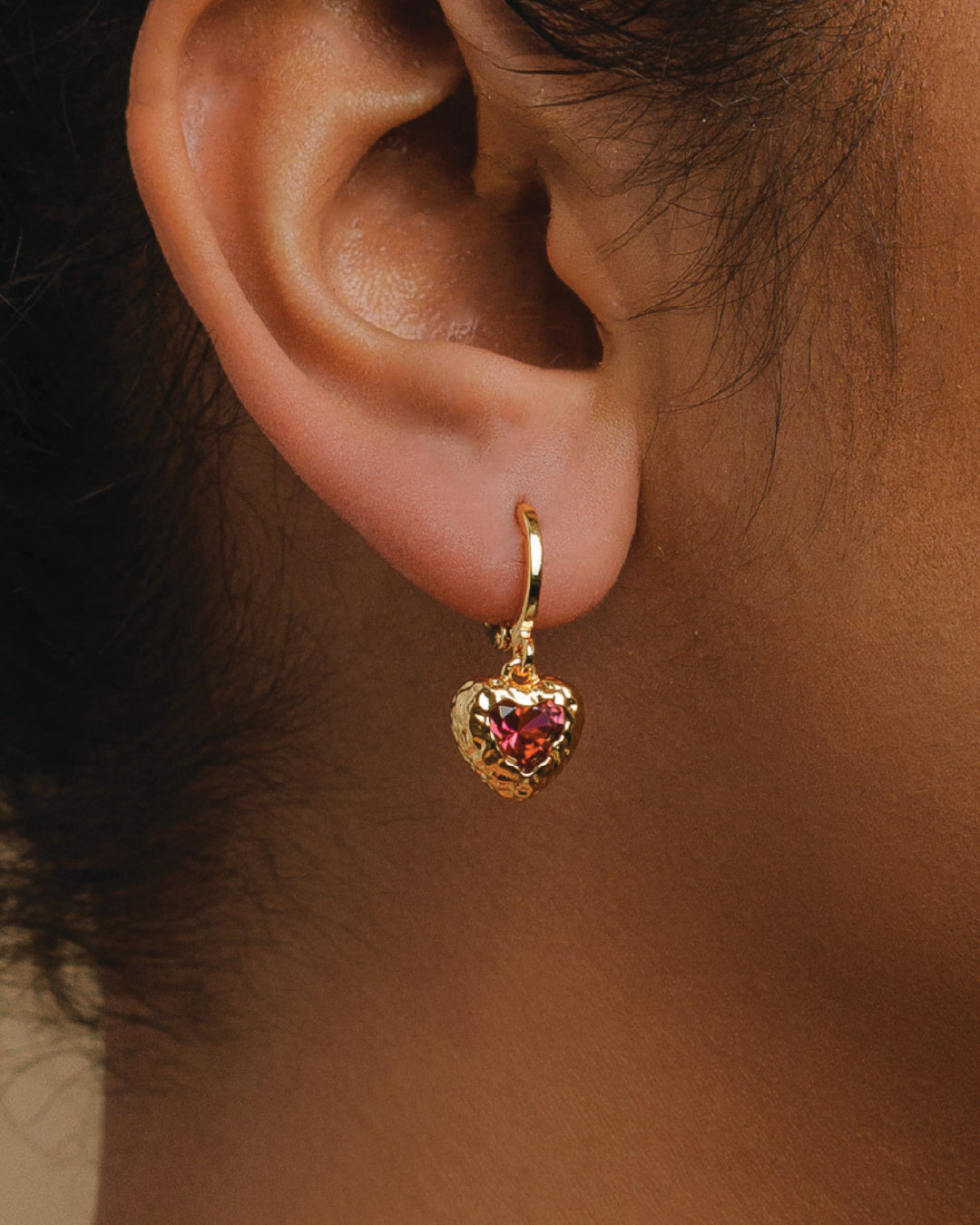 Boucles d'Oreilles Agapé Rouges