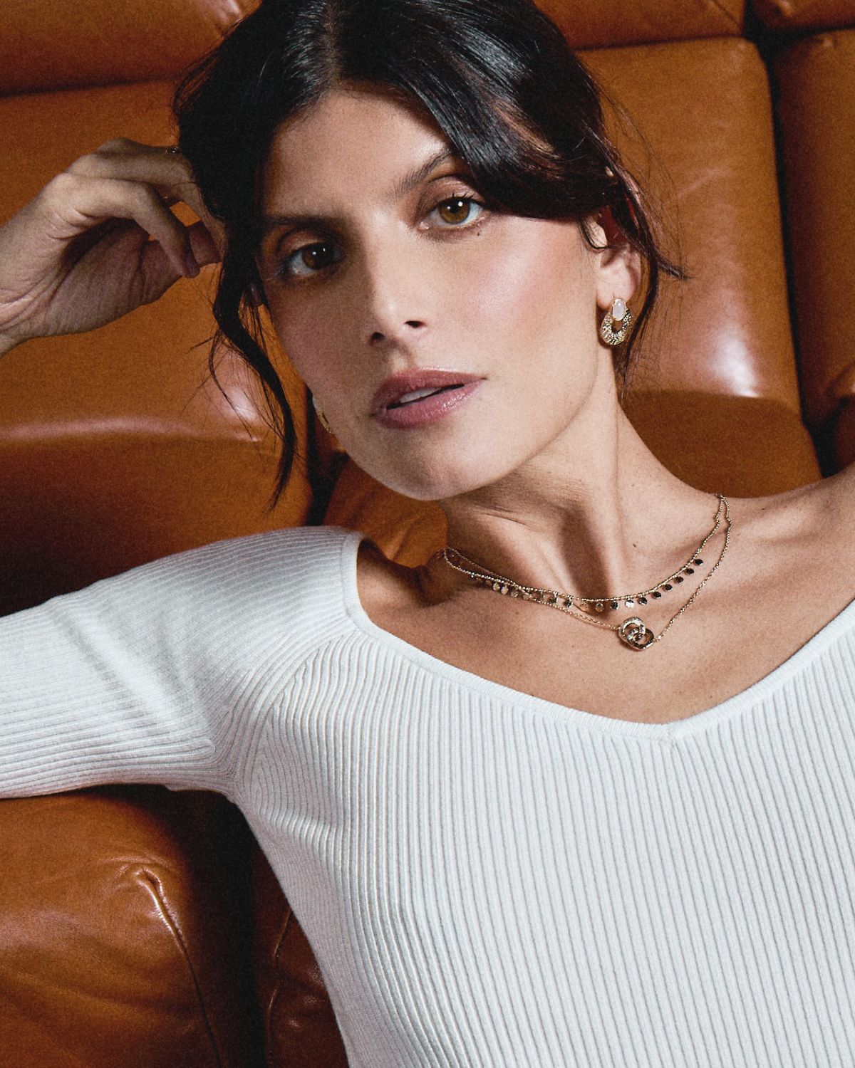 Two autumnal 18k gold-plated necklace