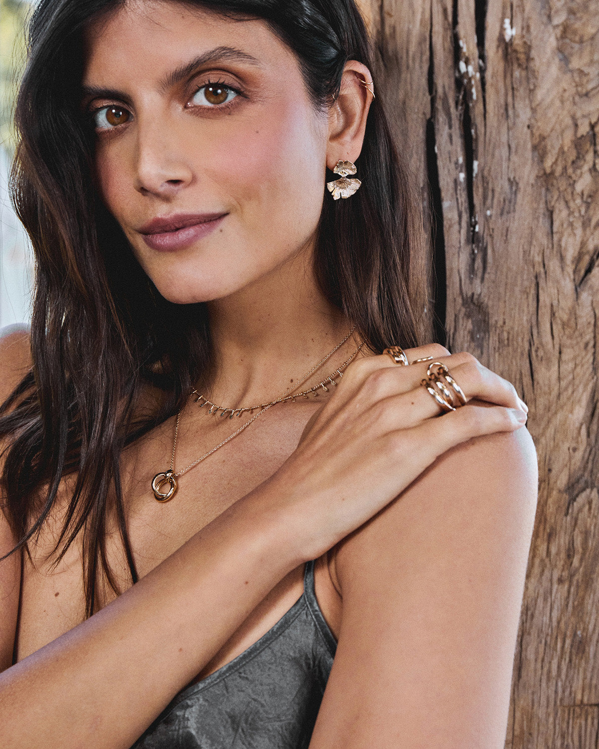 A 18k gold-plated jewelry photo shoot by Korè Paris