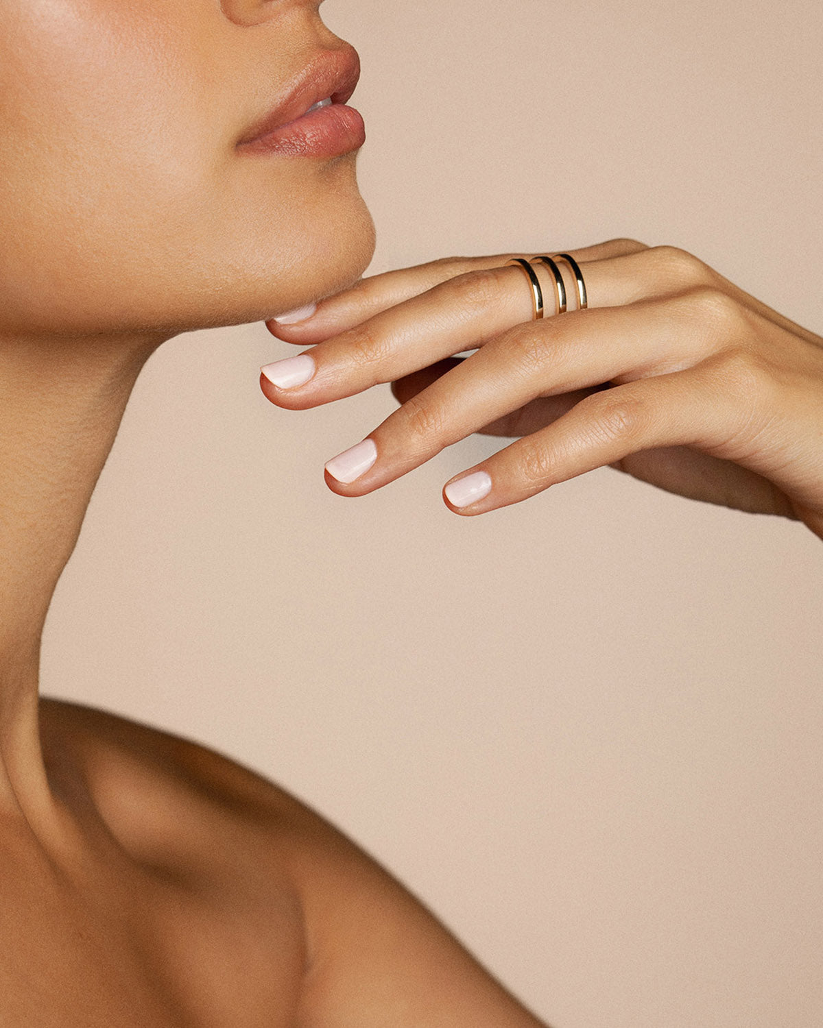 18k gold-plated sensual and organic ring