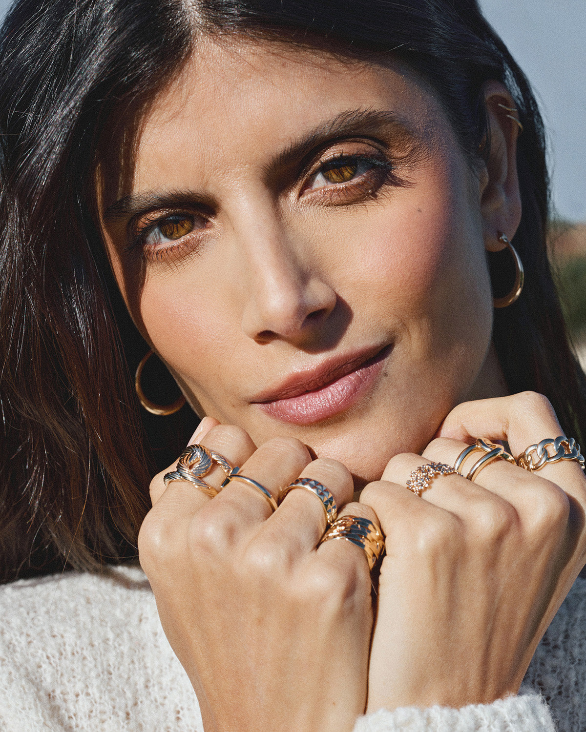 Scultural 18k gold-plated rings by korè Paris