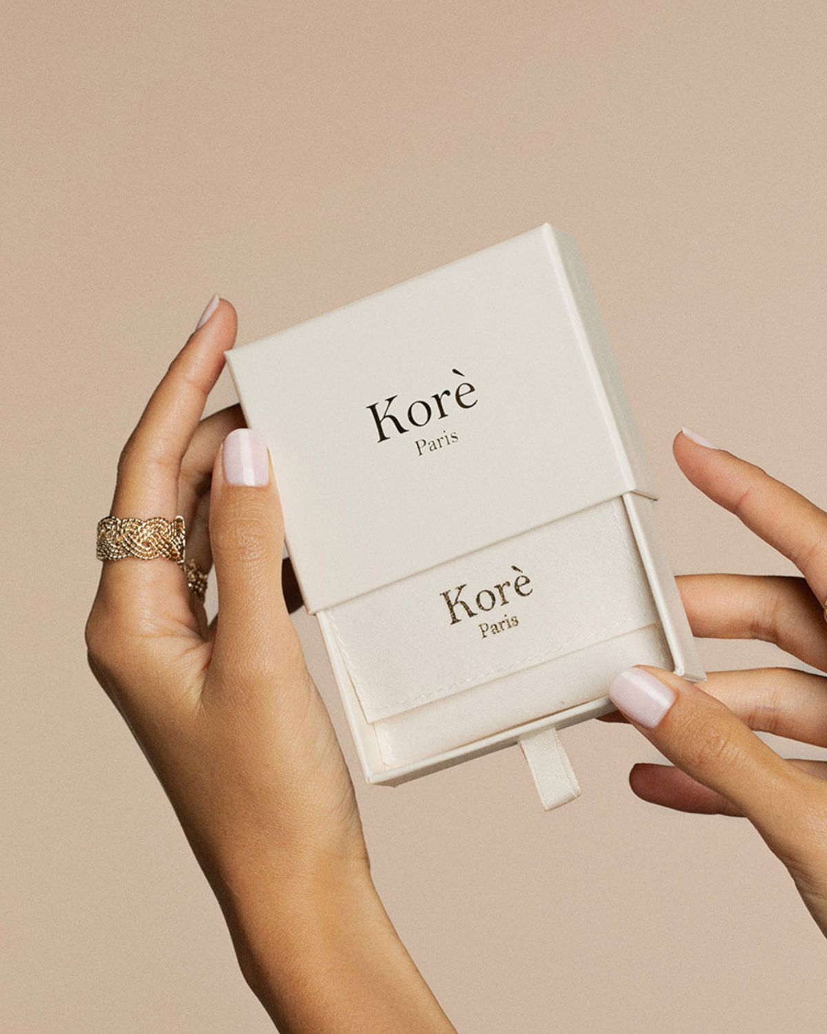 18k gold-plated jewelry box by Korè Paris