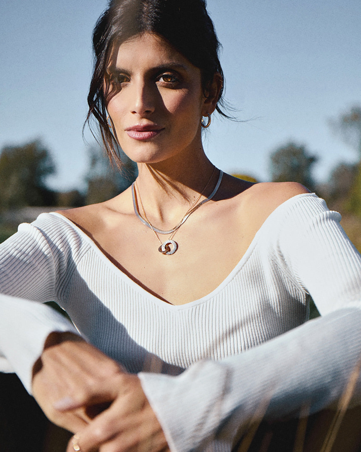 Two magnificent 18k gold-plated necklaces by Korè Paris