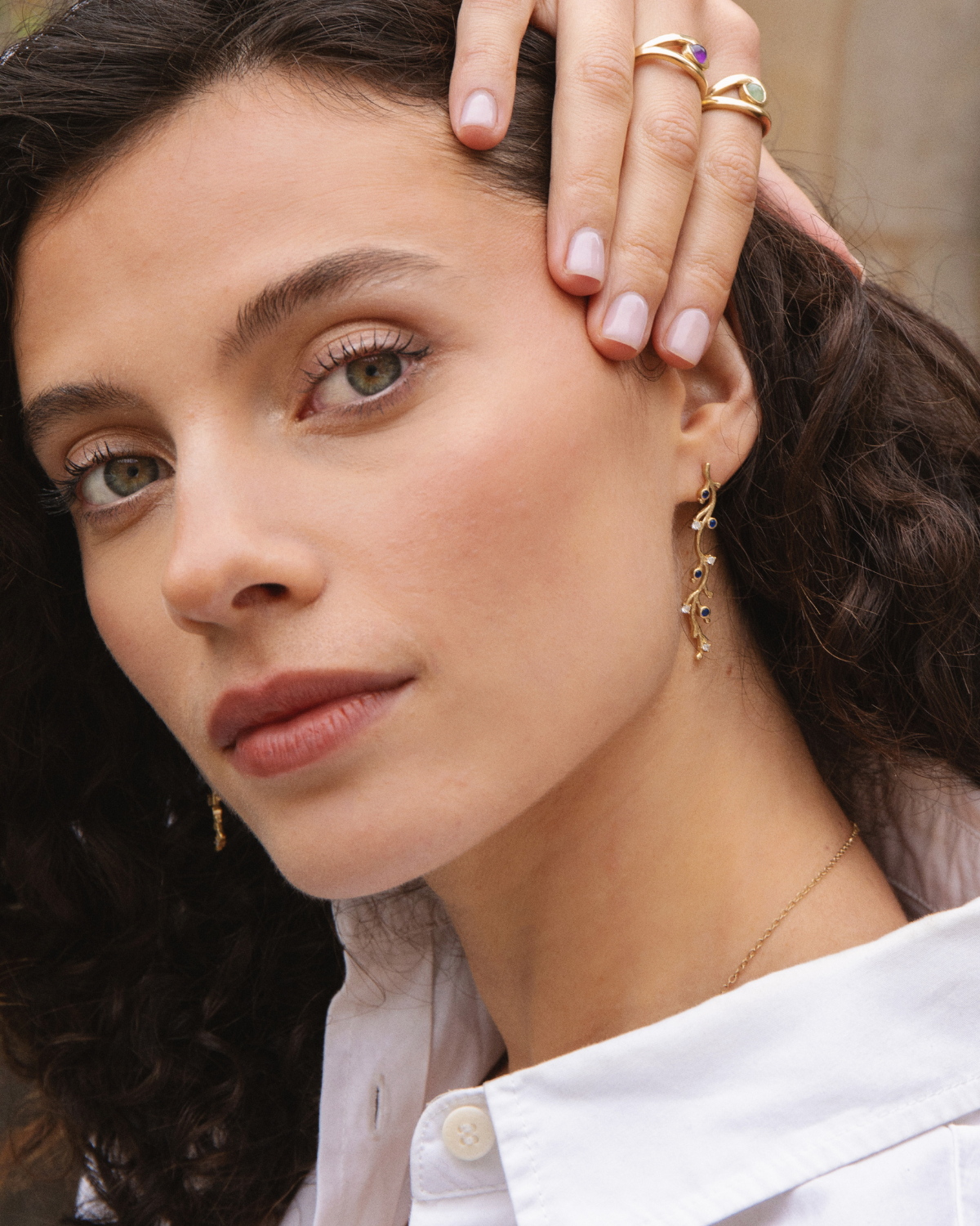Liora Earrings - Blue