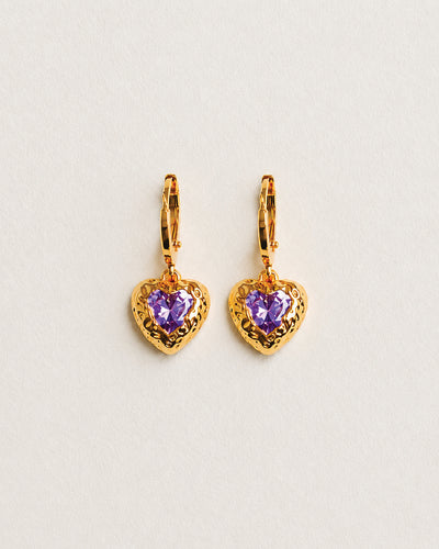 Boucles d'oreilles Agapé Violet