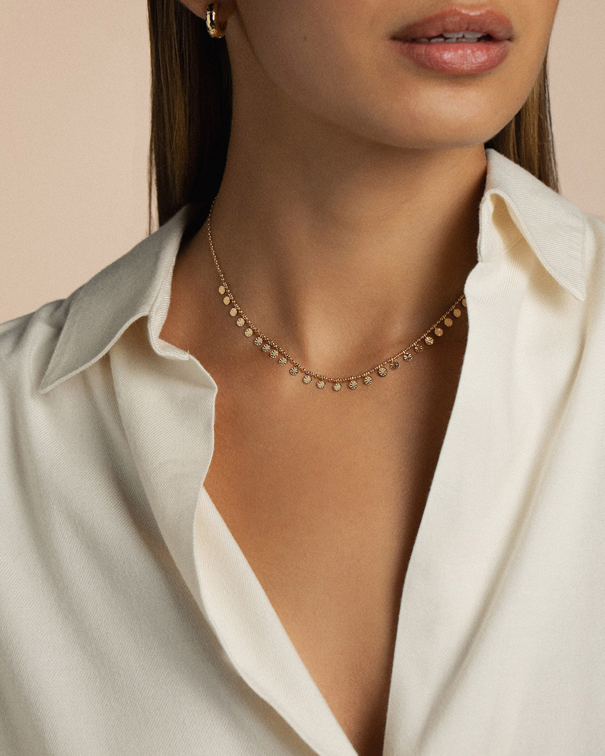 A luxury 18k gold-plated necklace