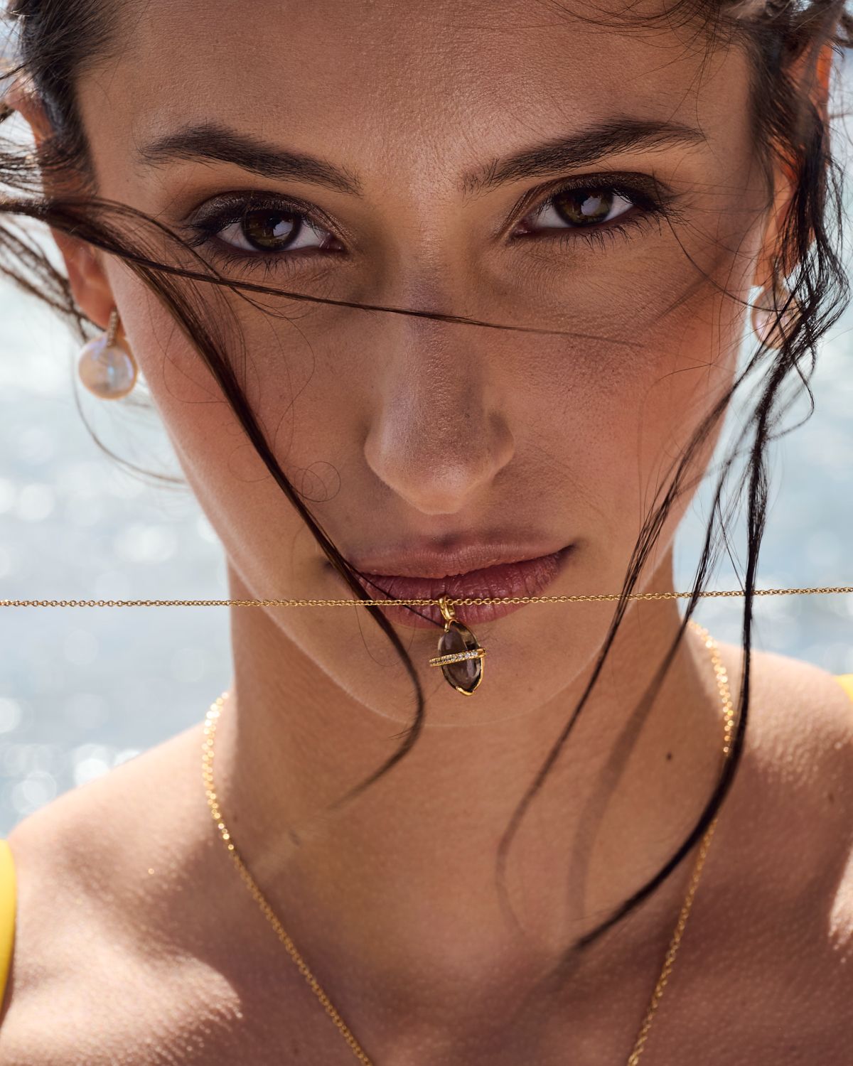 Collier Cyané - Smoky Quartz