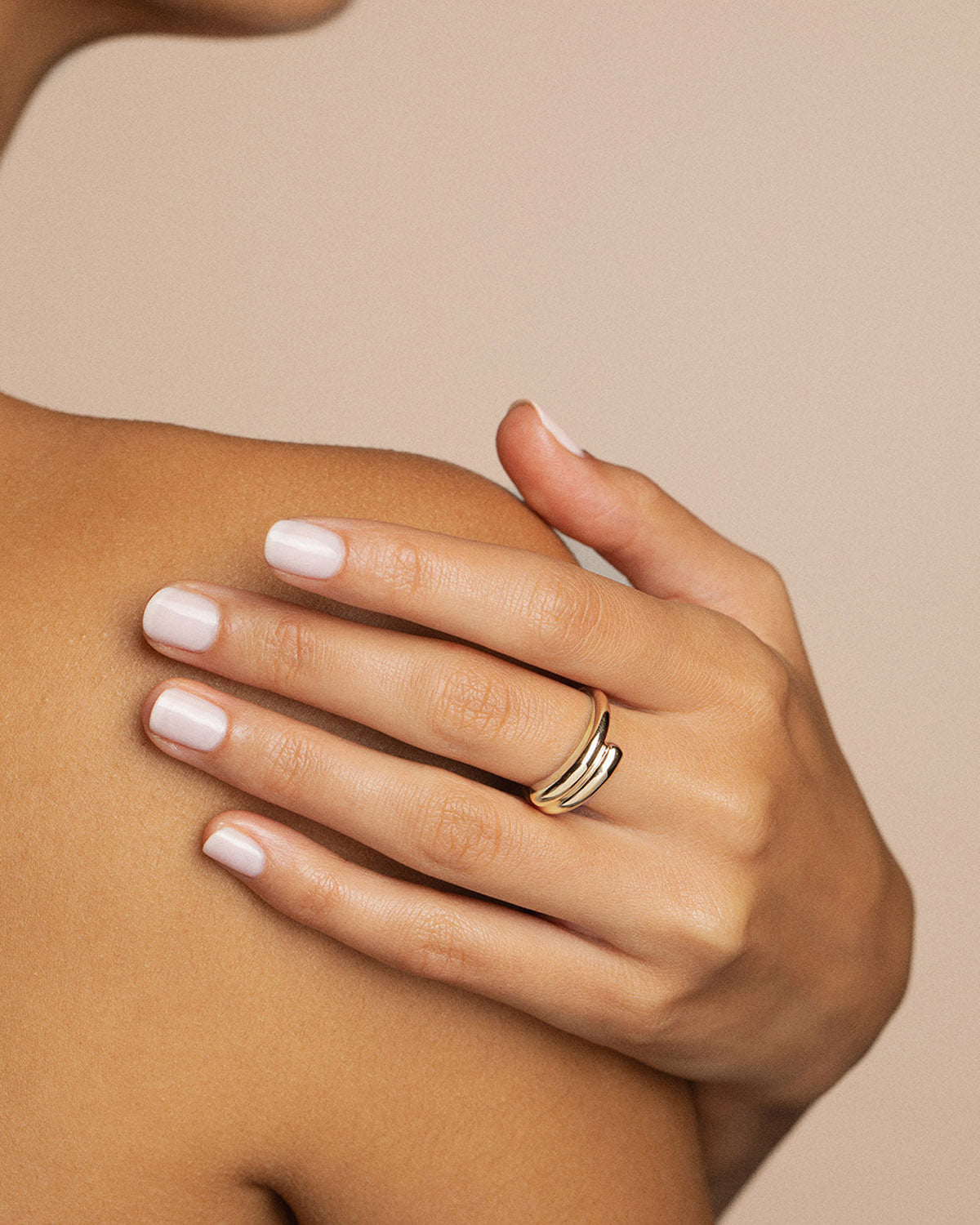 A 18k gold-plated organic ring