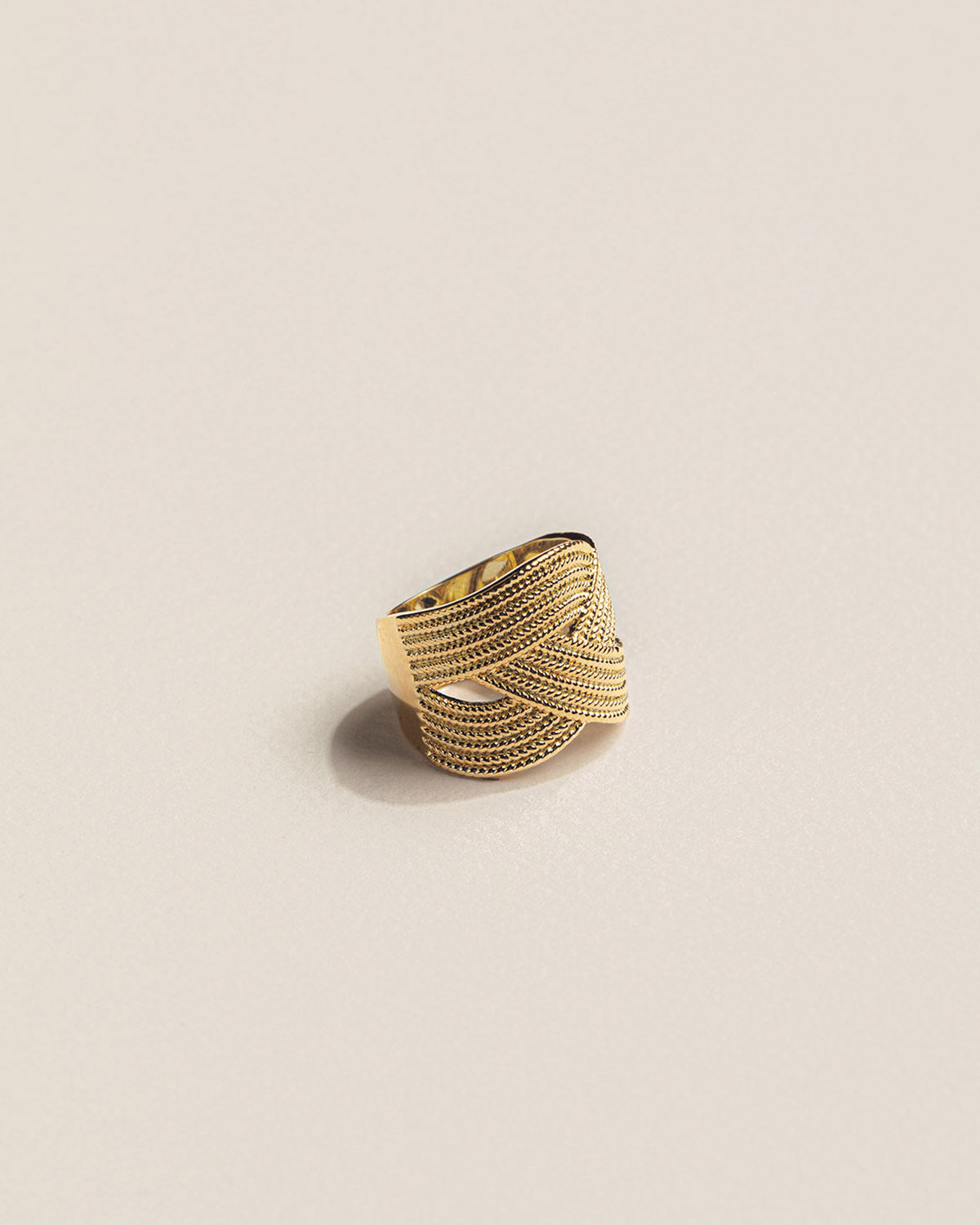 18k gold-plated spiral ring