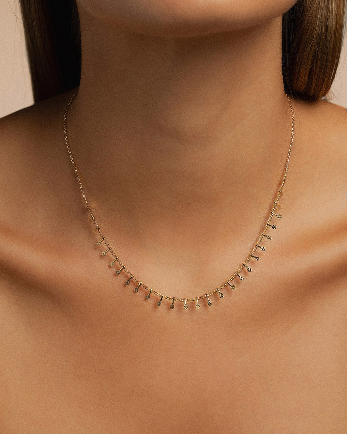 A 18k gold-plated shinny necklace