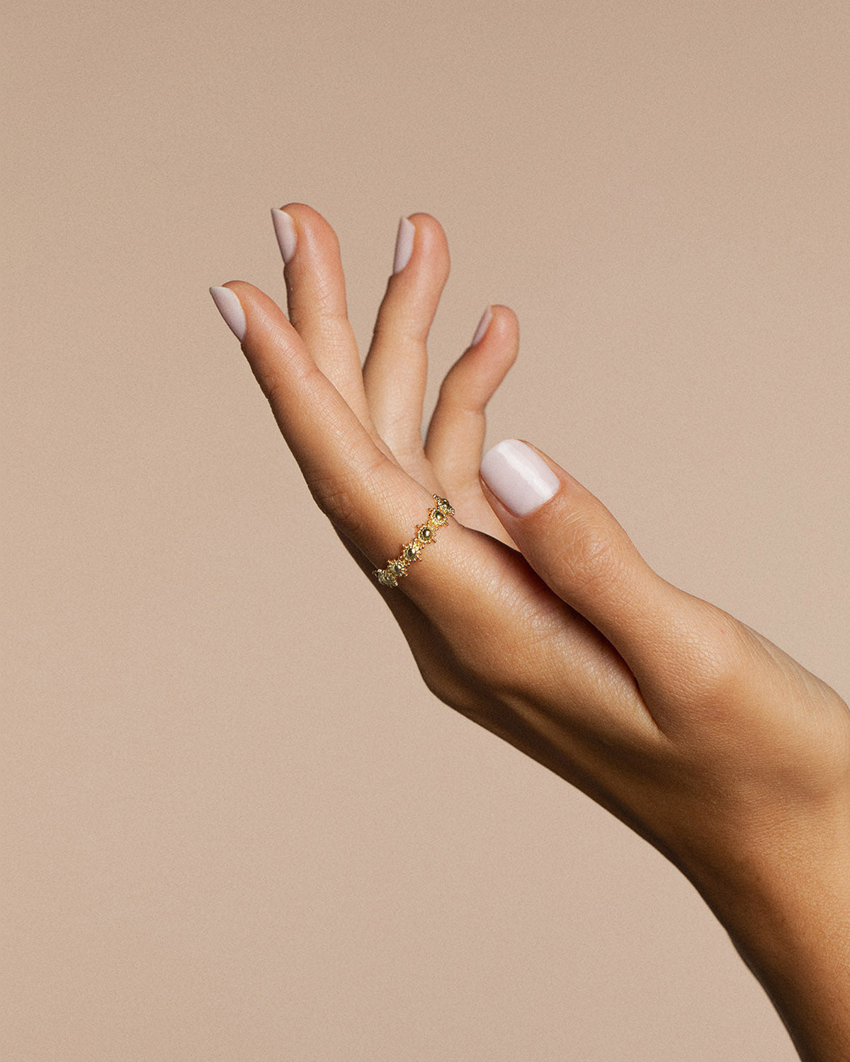 A 18k gold-plated solar ring