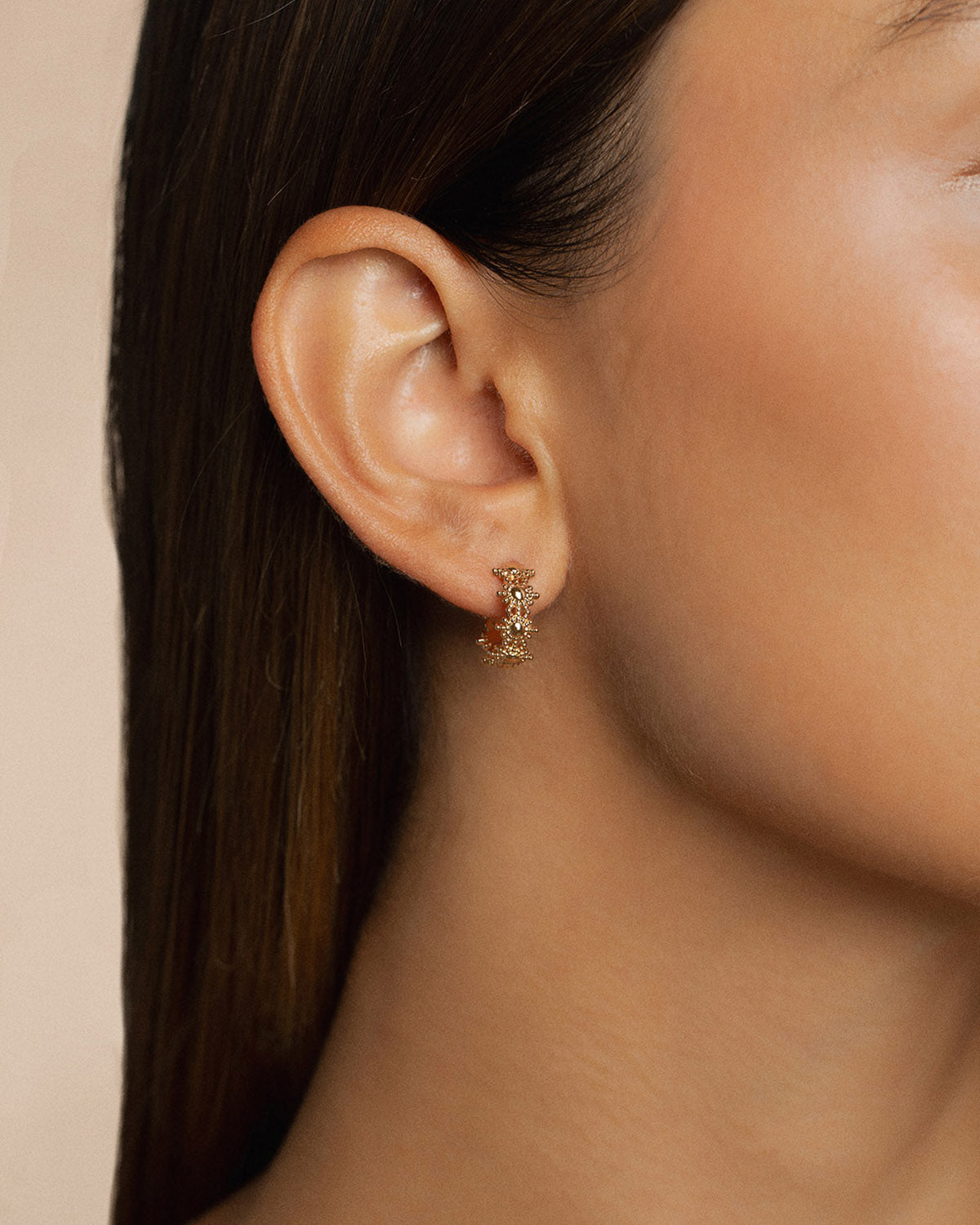 18k gold-plated solar earrings