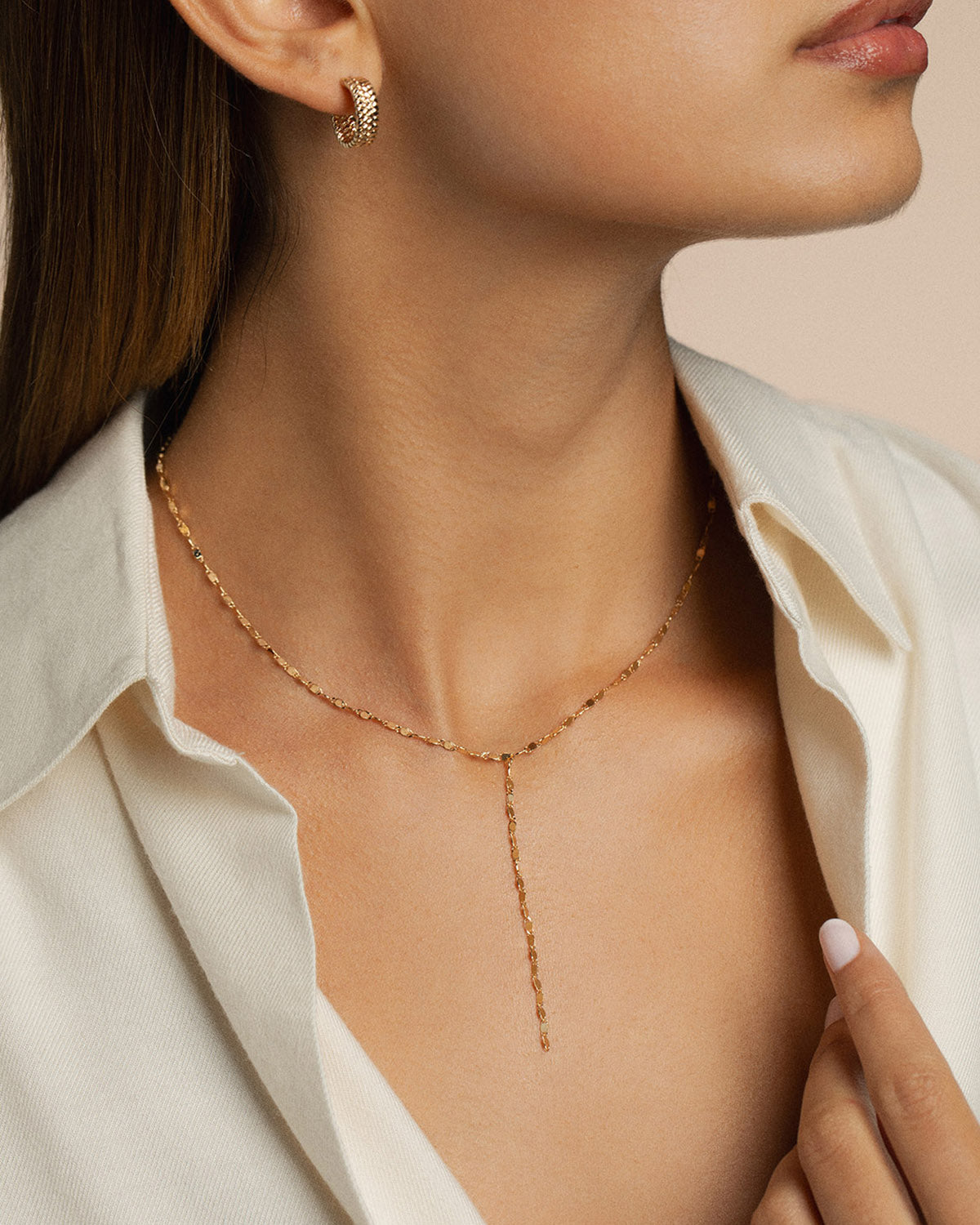 A 18k gold-plated necklace chain